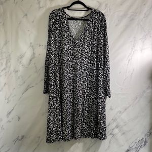 ASOS ditsy floral long sleeve knit dress US 24 button front 90’s style